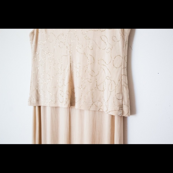 Ronni Nicole Petite by Ouida | Vintage 90's Champagne Evening Dress | Size 8P - Picture 7 of 11